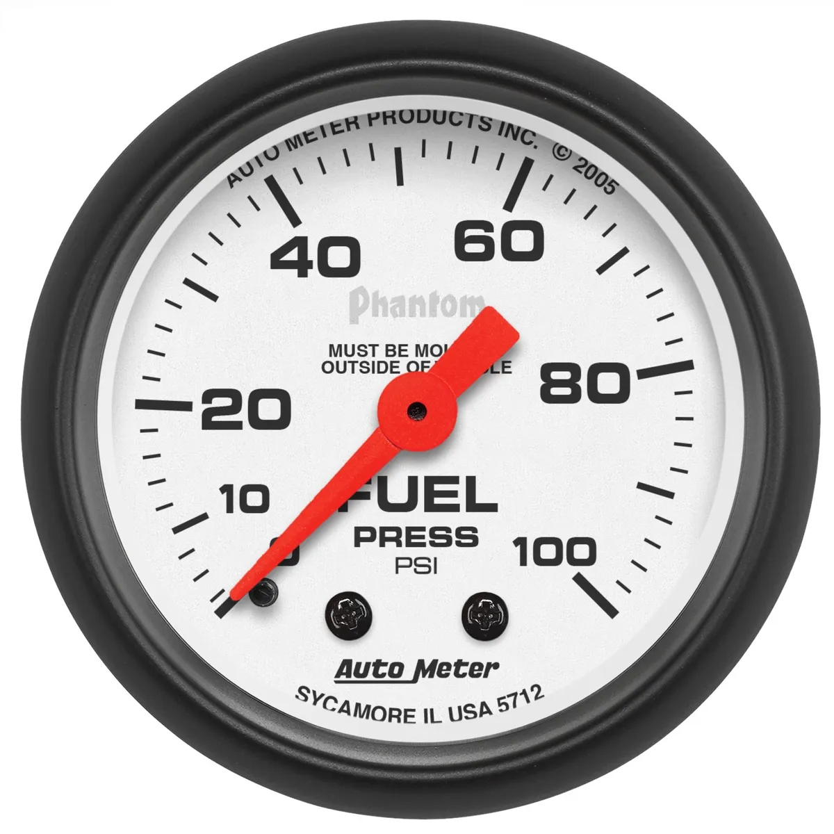 Gauge, Fuel Pressure, 2 1/16", 100psi, Mechanical, Phantom product image