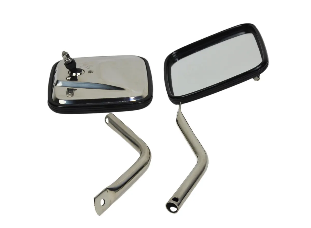 Jeep YJ Mirror Kit Pair 87-95 Wrangler TJ Polished Silver Kentrol product image