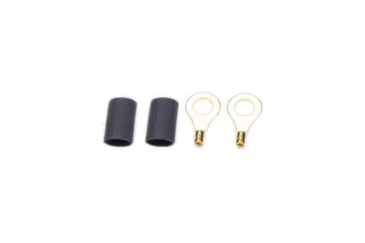 Quickcar Racing Ring Terminal 1/4in 18- 22 Ga w/Heat Shrink Pair