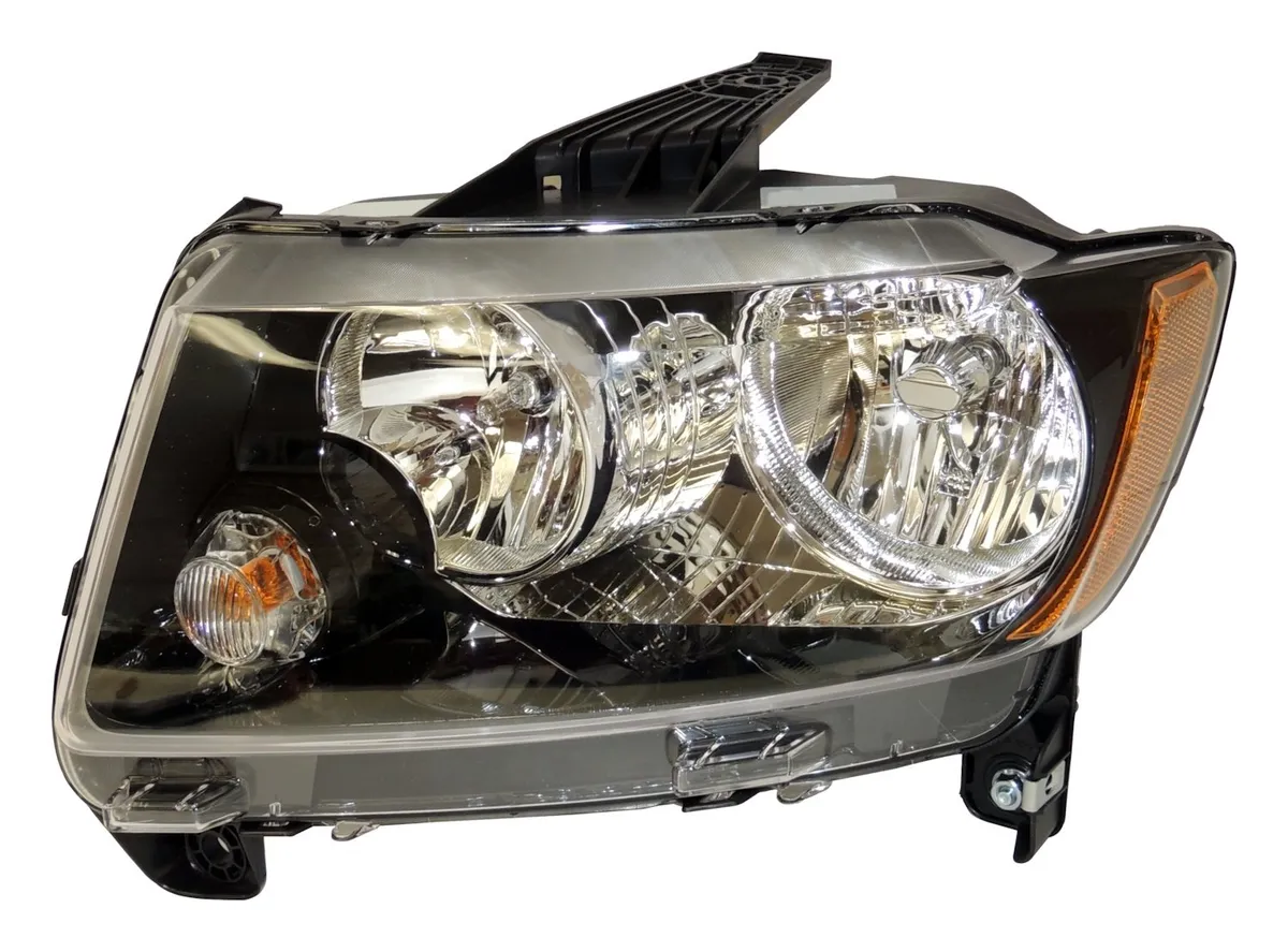 Blackamberclearchrome Headlight w/ Halogen Bulbs w/ Black Bezels;right Headlamp;includes Bulbs product image