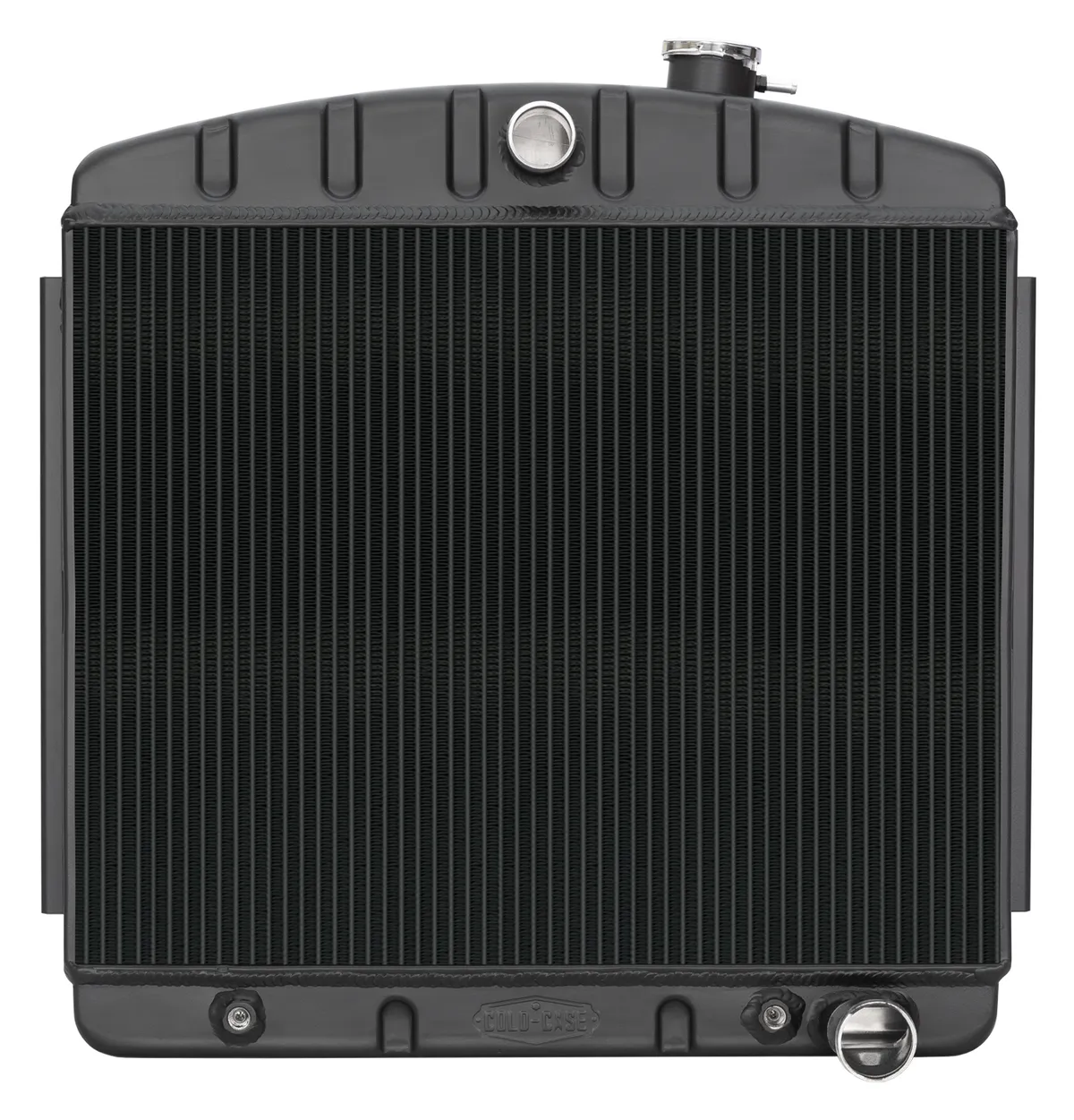 55-57 Tri-5 Chevy V8 Mount Aluminum Radiator Black Night Rider Series Cold Case Radiators product image