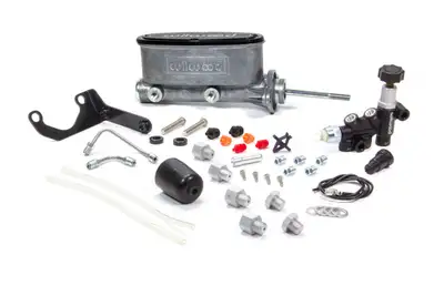 Wilwood Brakes hv Tandem M/C Kit w/ Bracket & Prop Valve7/8in Borew/Pushrod