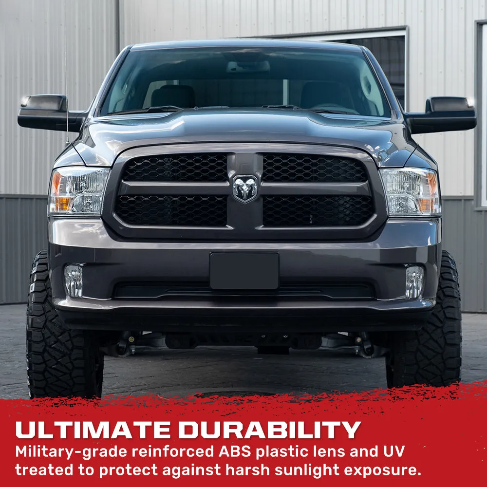 Recon Dodge 21-24 RAM 1500 19-22 RAM 2500/3500 Corner Side Tow Mirror Turn Signal Running Light (2-Piece Set) w/ Amber LED Turn Signals White LED Running Lights - Smoked Lens 264247bkx product image