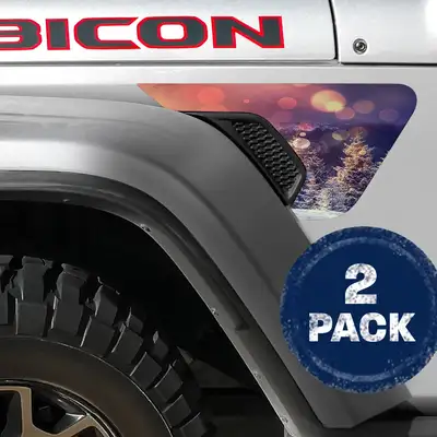 Under The Sun Inserts Snowy Field 2pc Vinyl Fender Decal