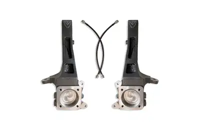 MaxTrac 0322 Runner/0714 fj Cruiser 2WD Front Steel 4in Lift Spindles W/Ext Brake Lines(Pair)