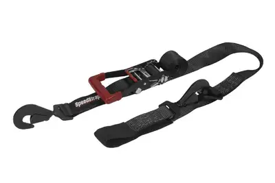 PRP PRP SpeedStrap 2in x 10ft Ratchet Tie Down w/ Twisted Snap Hooks and Axle Strap