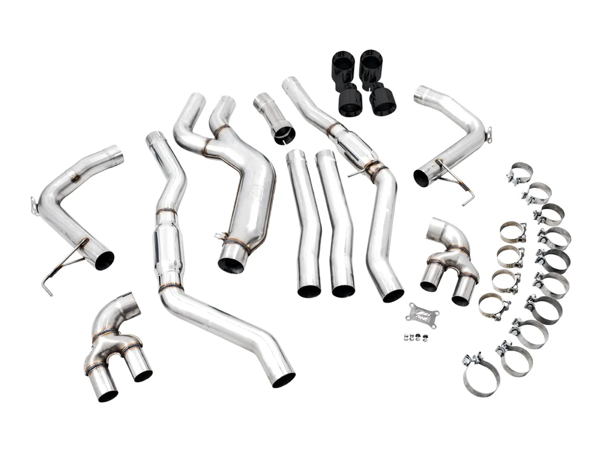 AWE Track Edition Exhaust for G2X M340i / M440i - Diamond Black Tips product image