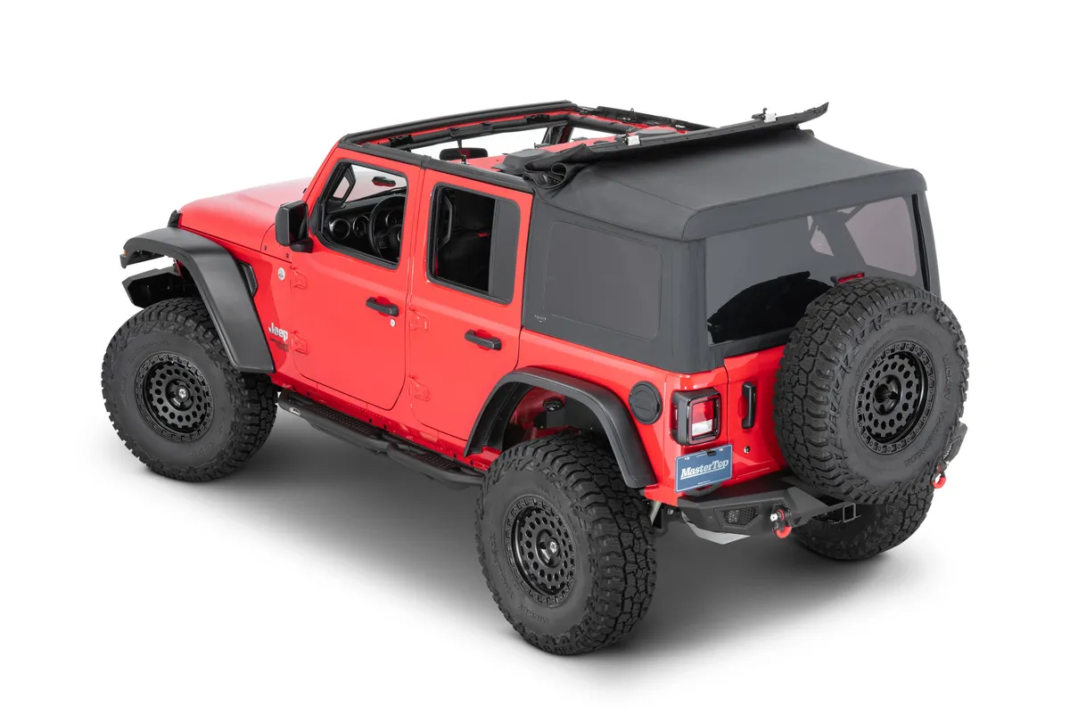 MasterTop Complete Top 18-Present Jeep JLU Wrangler 4 Door, Black Diamond MasterTop product image