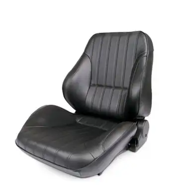 Scat Cranks Rally Recliner Low Backw/O Headrest Black Vinyl Left