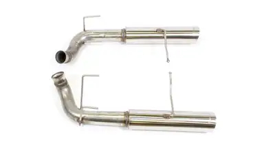 Pypes Performance exhaust Pype Bomb Series Axle Back Exhaust System 11-14 Mustang V6 Split Rear Dual Exit 4 in Polished Tips Hardware Not Incl Polished 304 Stainless Steel Pypes Exhaust