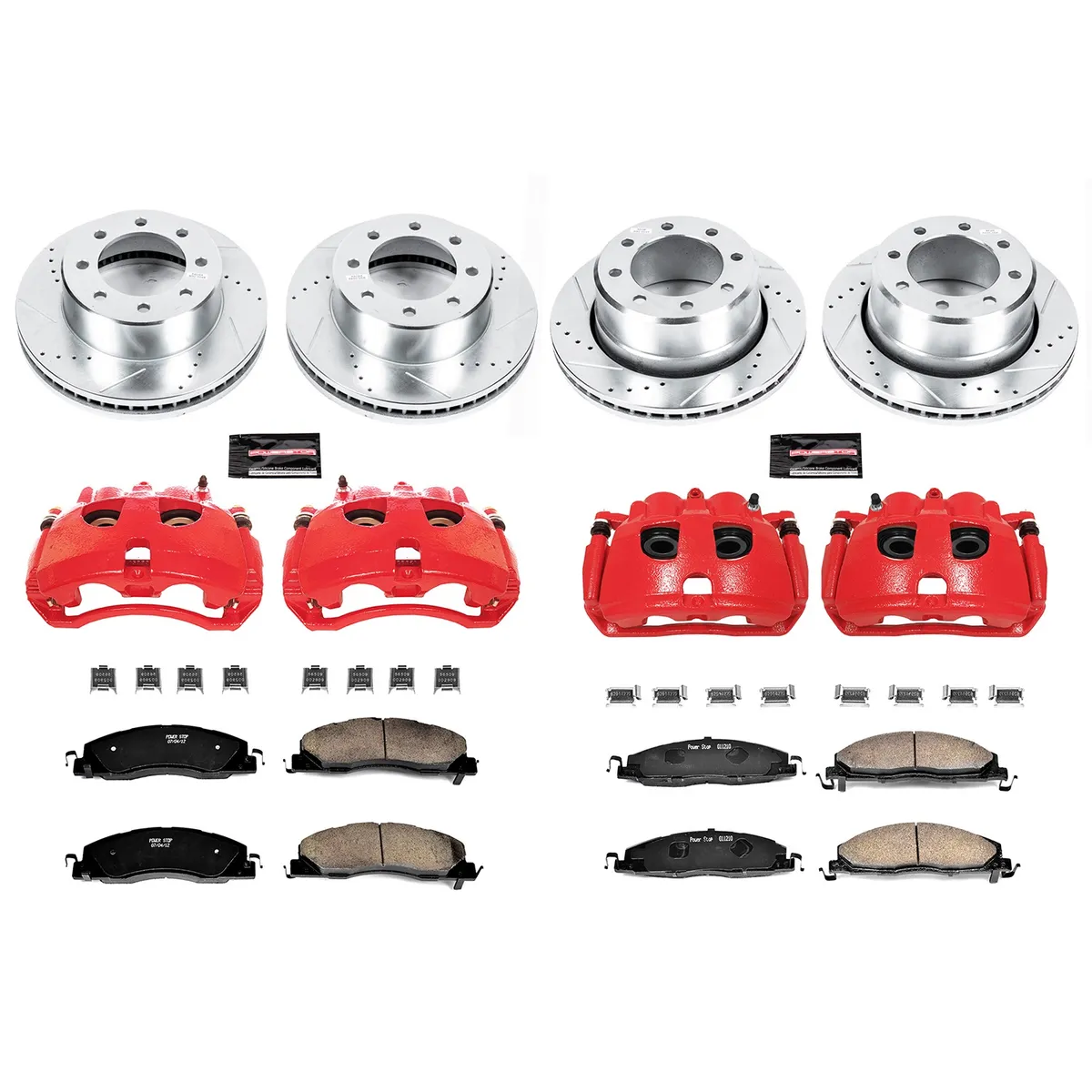 Z23 Evolution Sport Upgrade Kit: Drilled/Slotted Rotors; Carbon-Fiber Ceramic Pads; Powder Coated Calipers product image