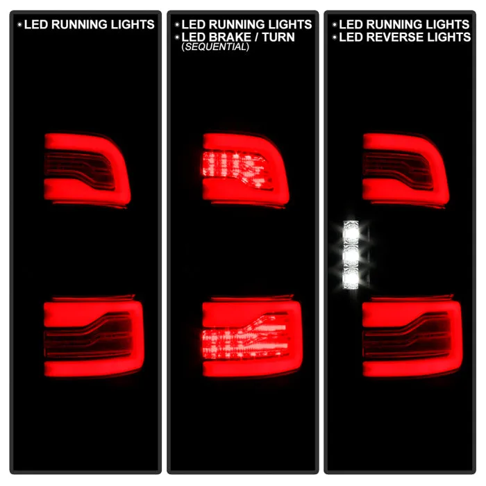 ( Spyder Apex ) Dodge Ram 1500 2019 - 2023 Factory LED Tail Lights Model Without Blind Spot Module Model Only ( Not Compatible With Factory Incandescent Bulb Tail Lights Model/Classic Model/Blind Spot Module Model ) LED Tail Light - Black product image