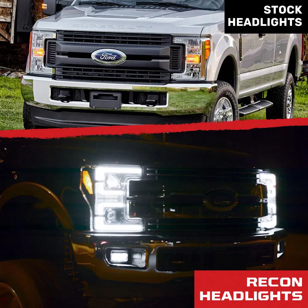 Ford Superduty 17-19 F250f350f450f550 Projector Headlights w Ultra High Power Smooth White Oled DRL And High Power a product image