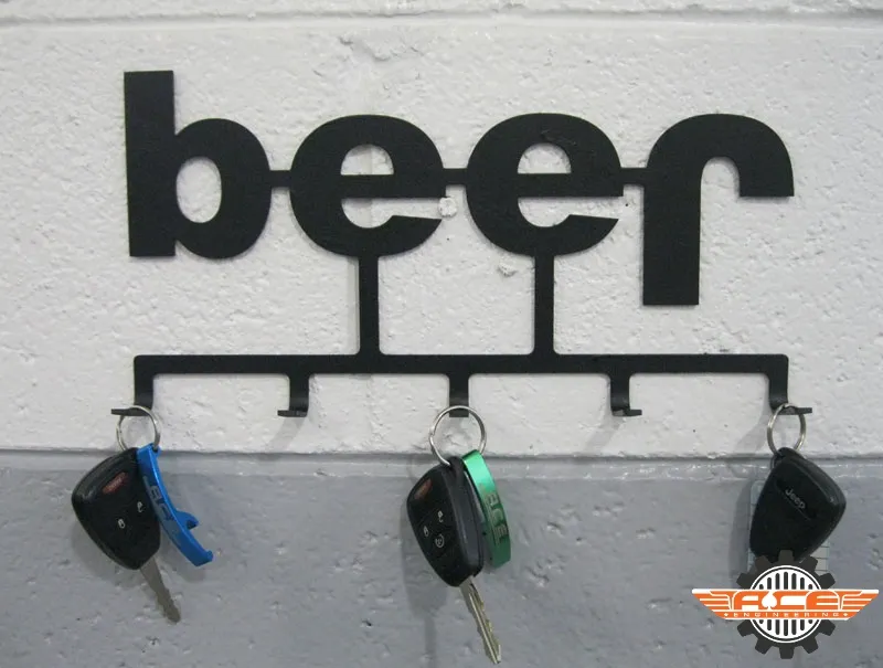 Steinjager Steinjäger Beer Key Holder Texturized Black