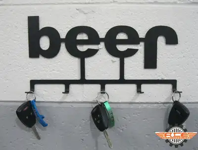 Steinjager Steinjäger Beer Key Holder Texturized Black