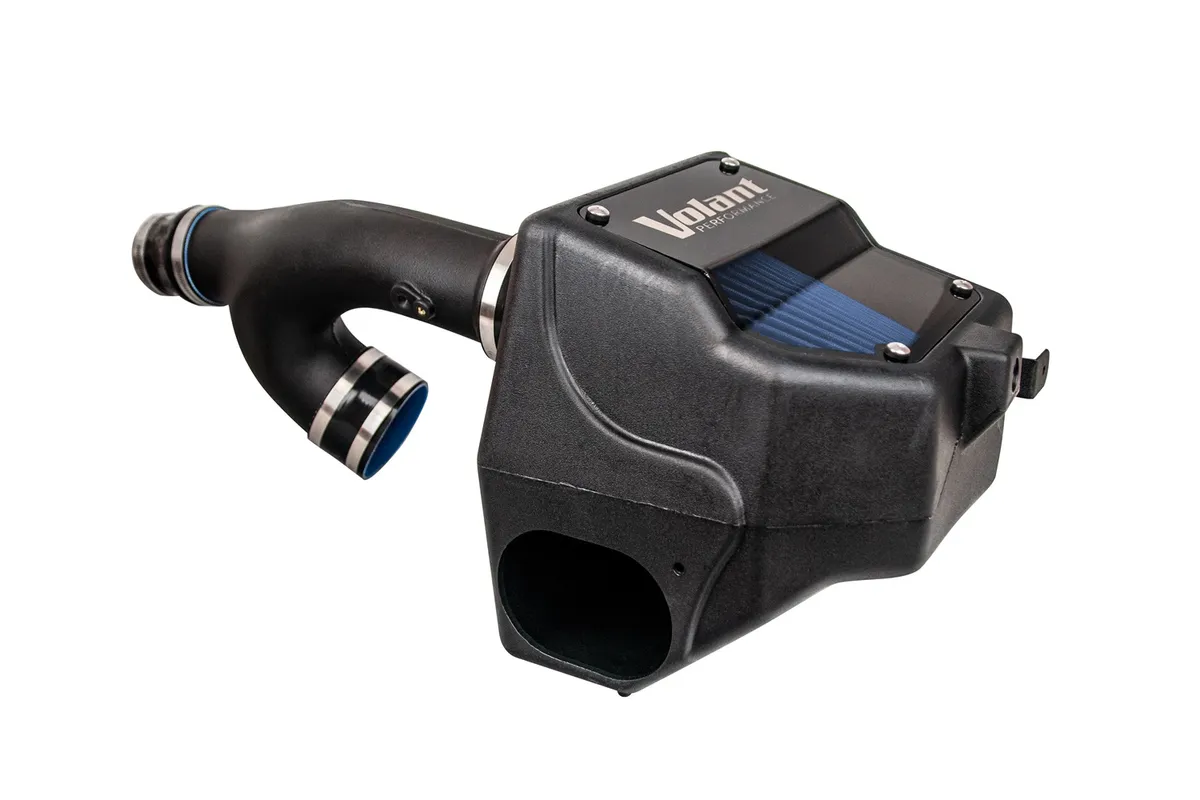 Cold Air Intake Kit; Incl. Closed Filter Box/Air Duct/MaxFlow® 5 Filter; Round; Oiled; 6.0 in. Flange; product image