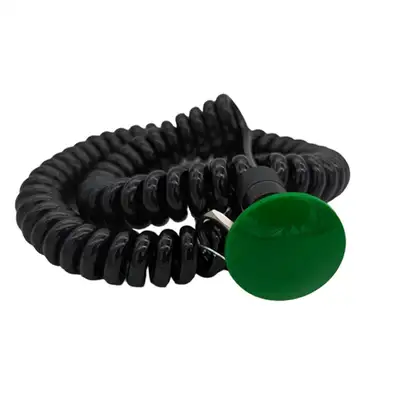 DRAG RACE SOLUTIONS Transbrake Mushroom Button w/Cord - Green