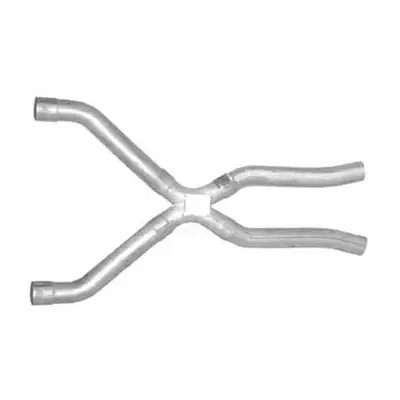 Pypes Performance exhaust Exhaust X-Pipe Kit Intermediate Pipe 2.5 in Crossover Incl Special Angled Rear Legs Natural 409 Stainless Steel Pypes Exhaust
