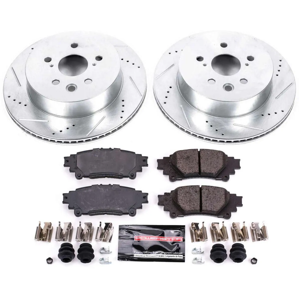 Z23 Evolution Sport Upgrade Kit: Drilled/Slotted Rotors; Carbon-Fiber Ceramic Pads W/Hardware product image