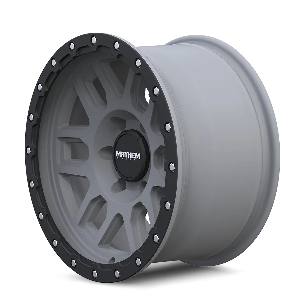 Mayhem Offroad Wheels Delta 8304 GY 17x9 Matte Black Lip Gunmetal -12 Off Set 6 Lug 4.53 BSM 106 Bore Cast Aluminum product image