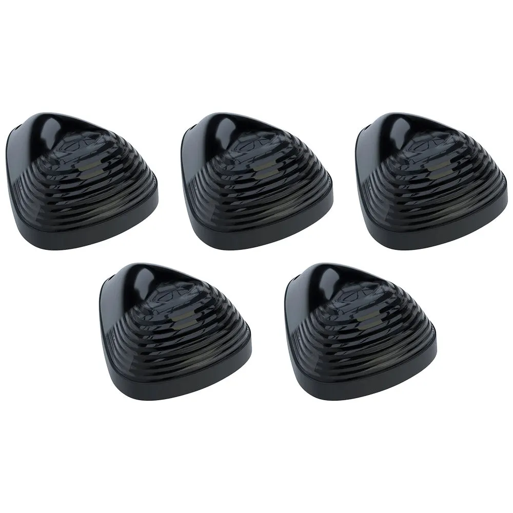 Dodge 94-98 5-Piece Set Smoked Cab Roof Light Lens with Amber 194 Bulbs - Complete Kit With Wiring and Hardware product image
