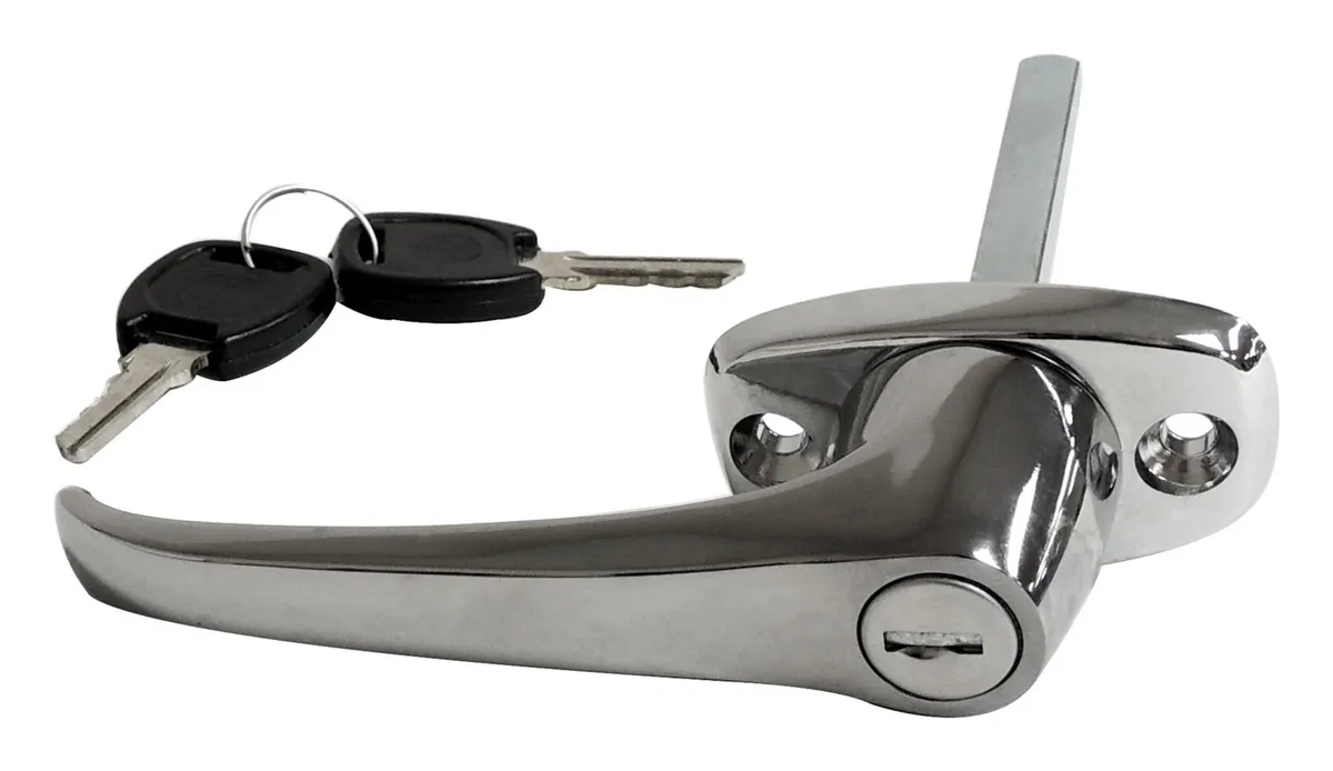 Exterior Door Handle; Incl. Lock Cylinder; Chrome; product image