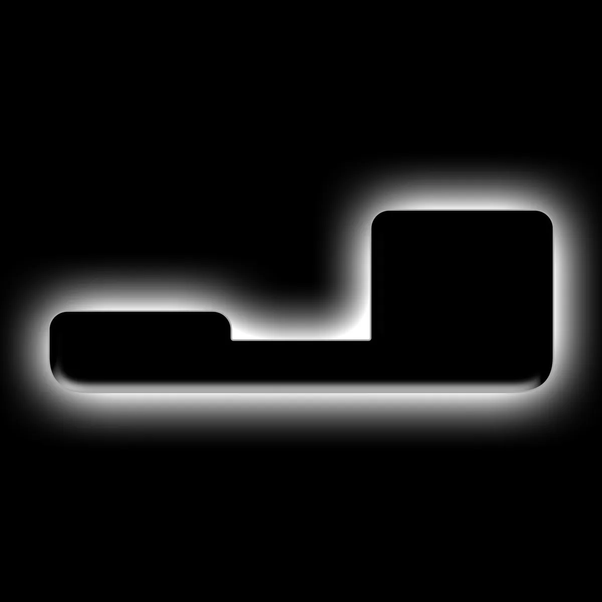 ORACLE Lighting Universal Illuminated LED Letter Badges - Matte Black Surface Finish - J product image