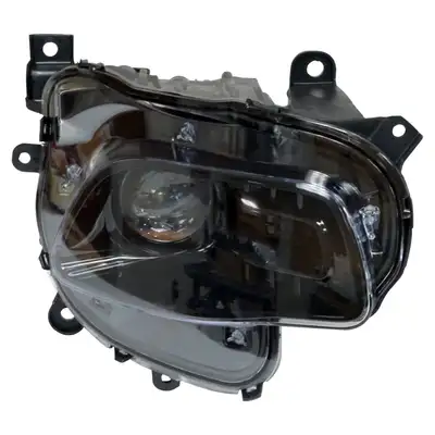 Crown Automotive Jeep Replacement Blackclear Headlight w/ Halogen Bulbs w/ Black Bezel;right Headlamp Assembly