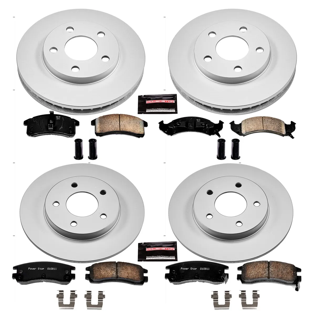 Z17 Geomet Coated Rotor Kit: Genuine Geomet Fully Coated Rotors; Ceramic Pads W/Hardware product image