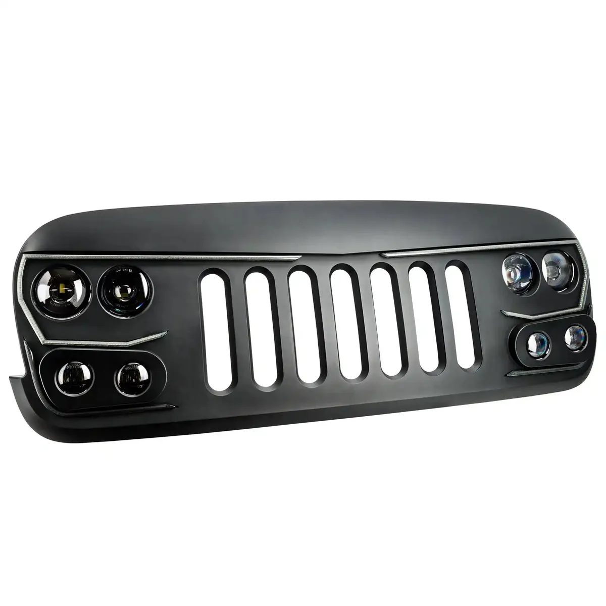 2007-2017 Jeep Wrangler JK Vector Pro Series II Full LED Grill - Integrated Headlights & DRL product image
