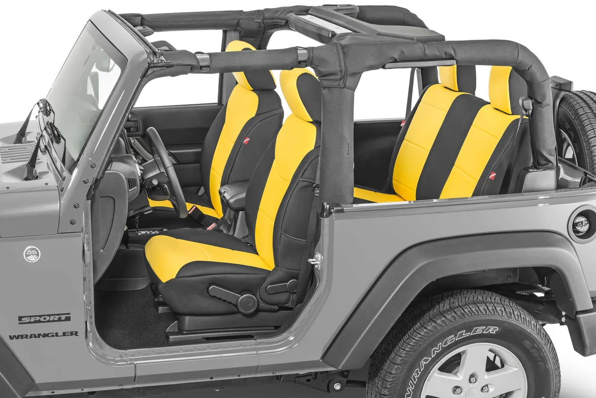 Wrangler JK Seat Cover for 13-18 Jeep JK Yellow Neoprene Pair Diver Down product image