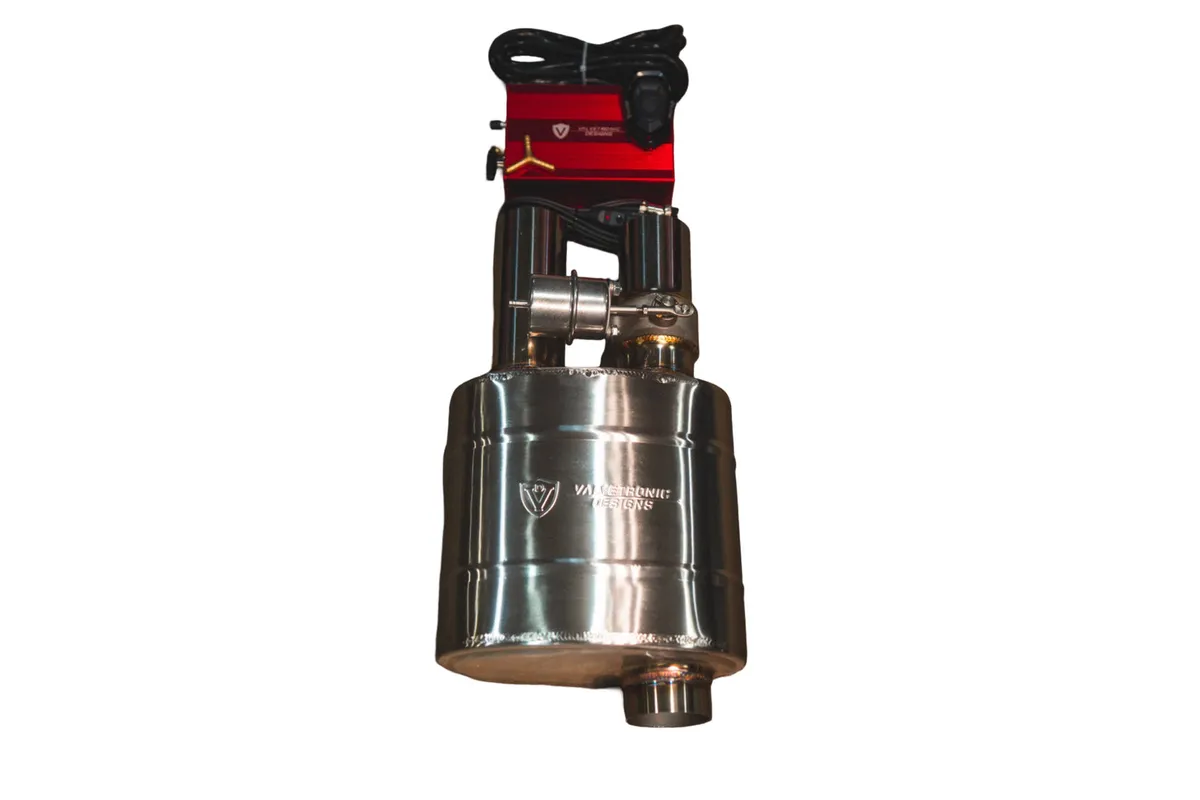 Universal Muffler Kit, Single Inlet Dual Outlet, 63MM 2.5 Inch 1 Muffler Valvetronic Designs product image