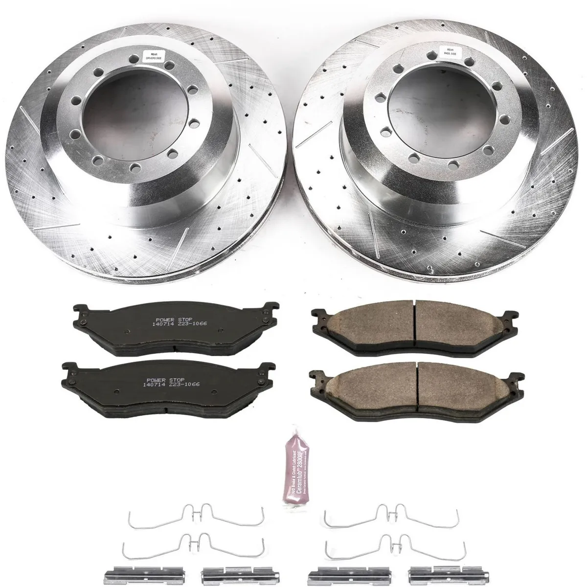 Z23 Evolution Sport Upgrade Kit: Drilled/Slotted Rotors; Carbon-Fiber Ceramic Pads W/Hardware product image