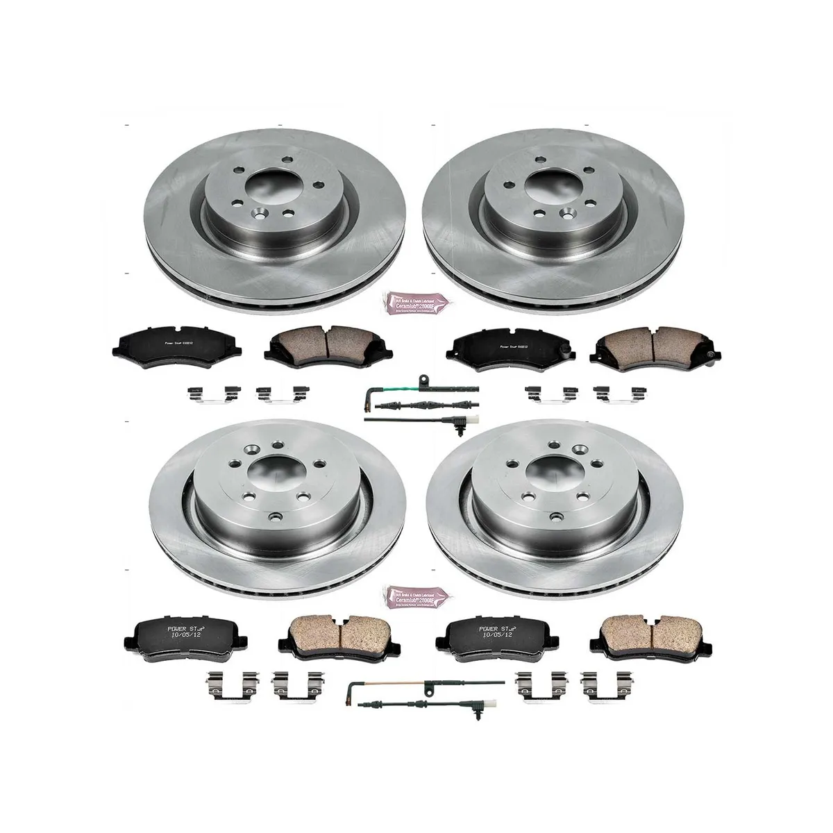 Z17 Direct Replacement Kit: Rotors; Ceramic Pads W/Hardware; Pad Sensors product image