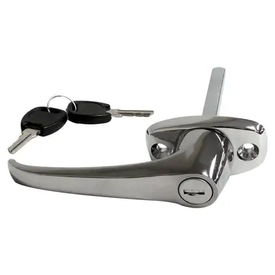 Crown Automotive Jeep Replacement Exterior Door Handle; Incl. Lock Cylinder; Chrome;
