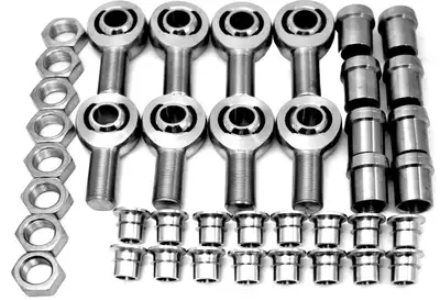 Steinjager Builders Kit 1.25-12 x 1 RH and LH Chrome Moly Housing, Nylon Race Fits 1.500 ID Tubing 3/4 Insert Bore Size