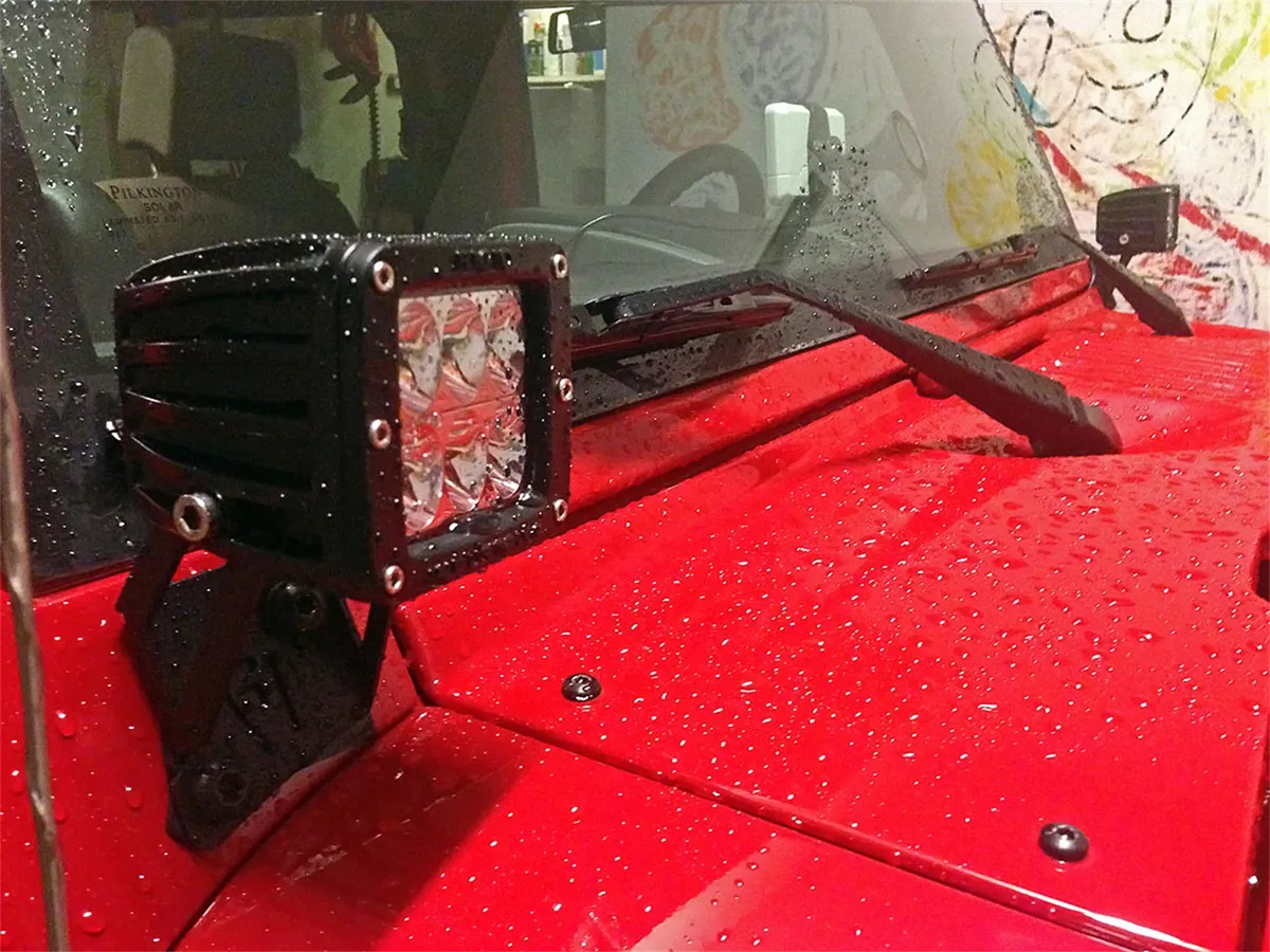 RIGID 2007-2018 Jeep JK A-Pillar Mount Kit; Fits D-Series or Radiance POD Lights product image