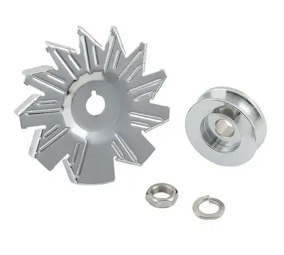 Mr Gasket Chrome Alt Fan And Pulley