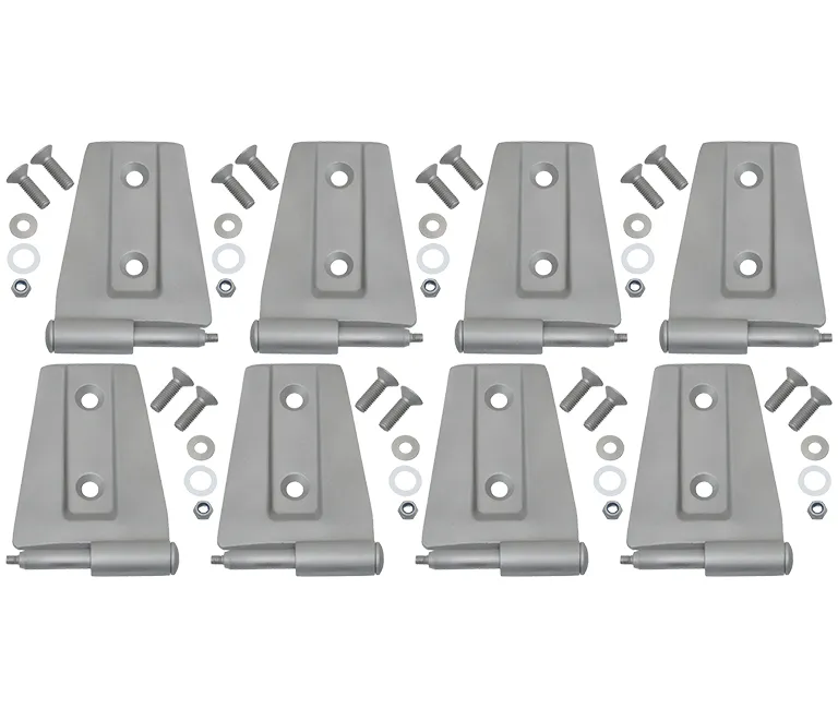 Jeep JK Door Hinge Set 8 Pieces 4 Door 07-18 Wrangler JK Bare Grey Kentrol product image