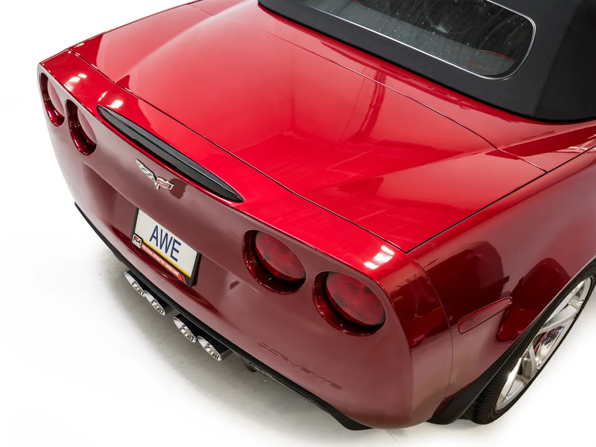 AWE Touring Edition Axleback Exhaust for C6 Chevrolet Corvette 6.2L (2009-2013) - Chrome Silver Tips 3015-42662 product image