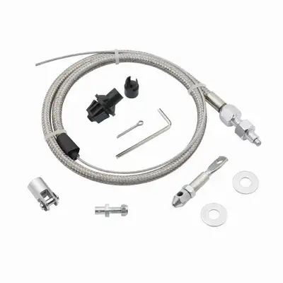 Mr Gasket Throttle Cable Kit - Steel Braided style