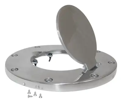 Crown Automotive Jeep Replacement RT Off-Road - Aluminum Polished Fuel Door