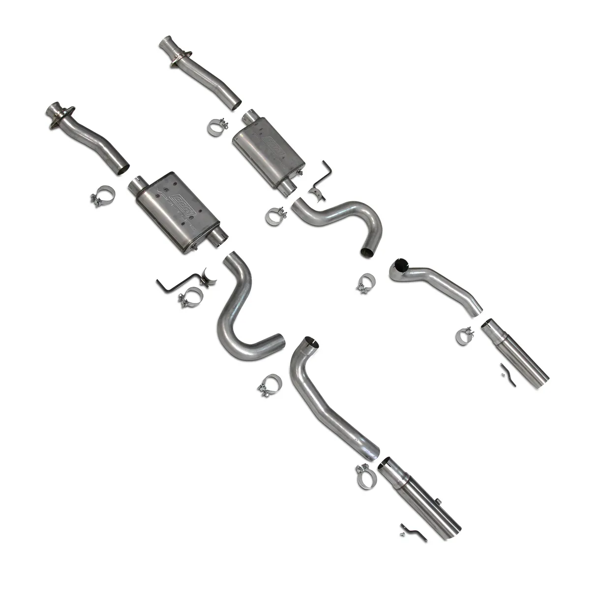 1986-2004 Mustang gt lx Cobra Varitune Full Cat Back Exhaust System ss Tips product image