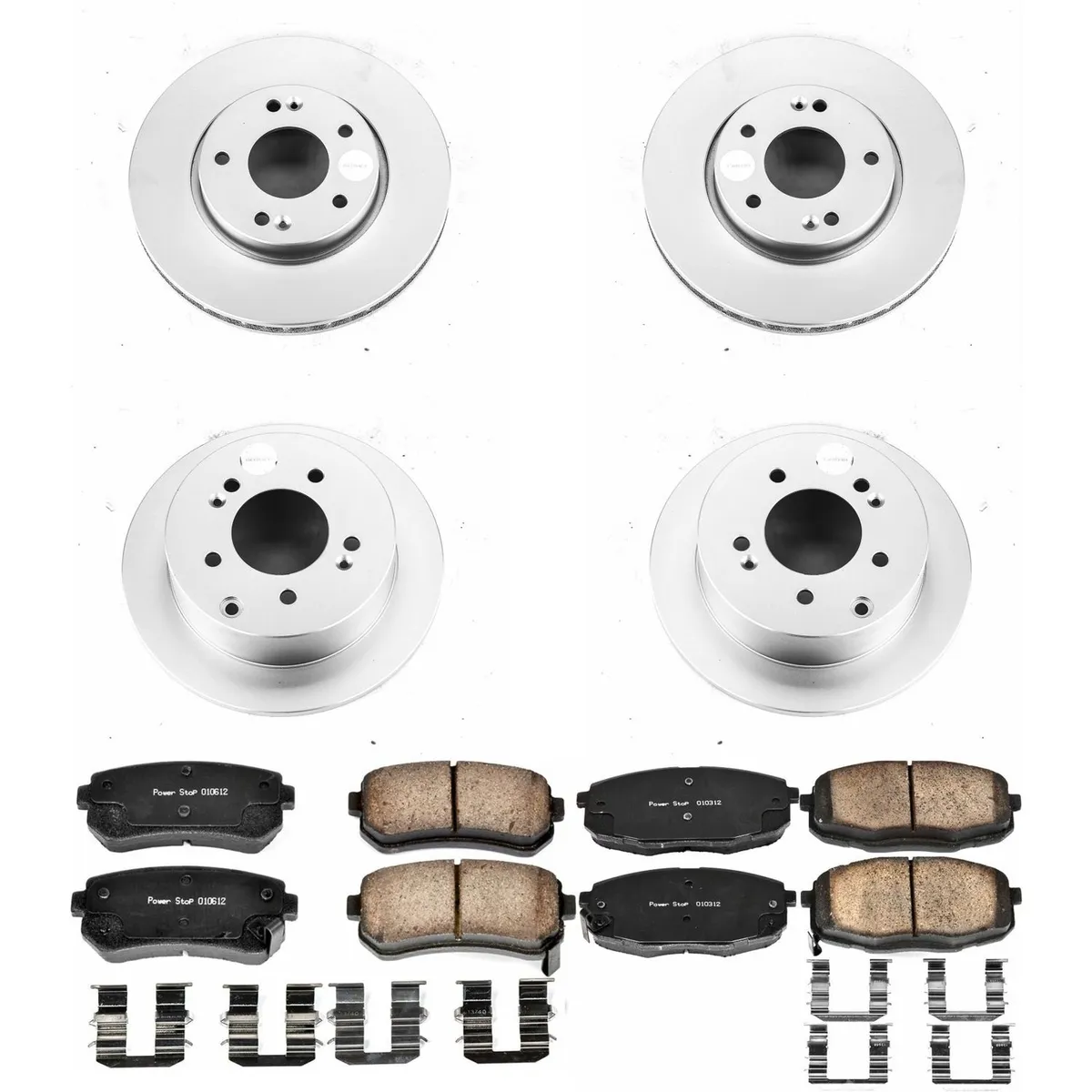 Z17 Geomet Coated Rotor Kit: Genuine Geomet Fully Coated Rotors; Ceramic Pads W/Hardware product image