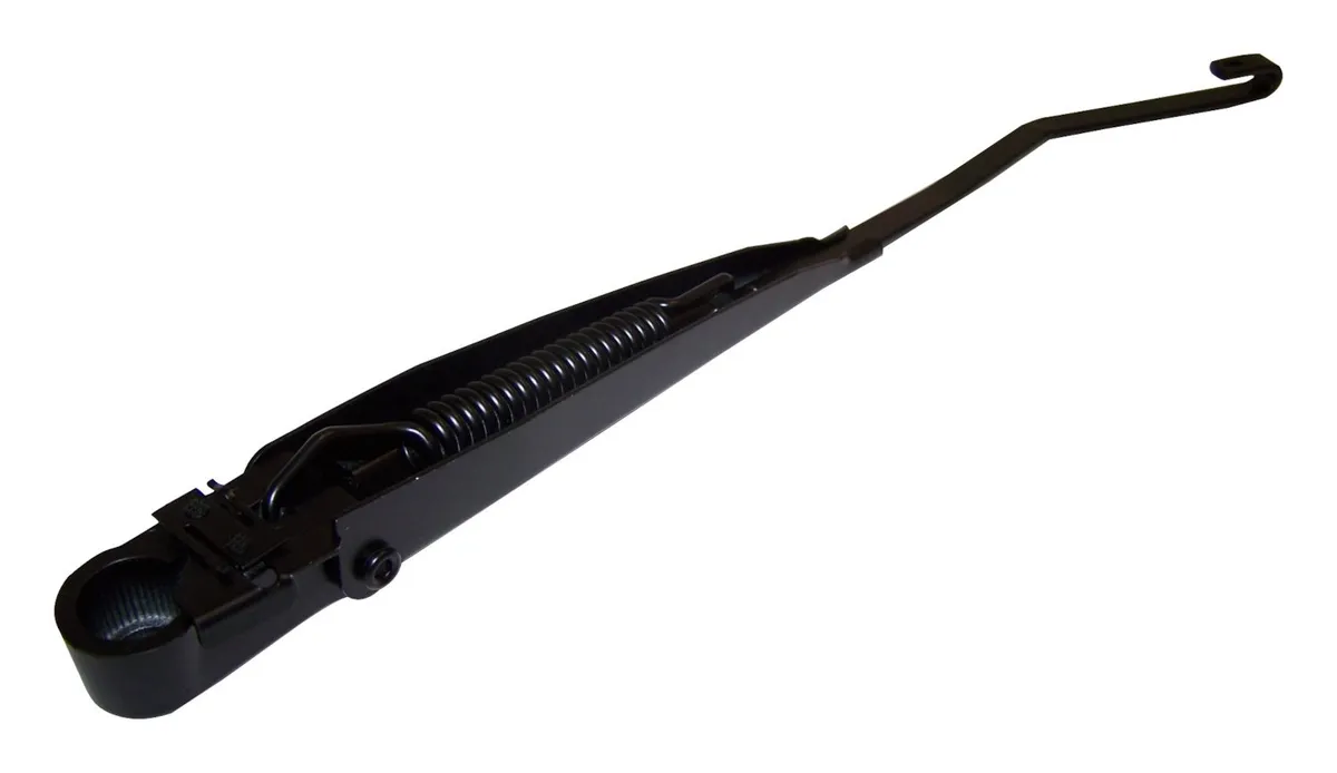 Crown Automotive Jeep Replacement 55155658 Front Wiper Arm for 1997-2006 Jeep TJ Wrangler w/ LHD, Black, L or R product image