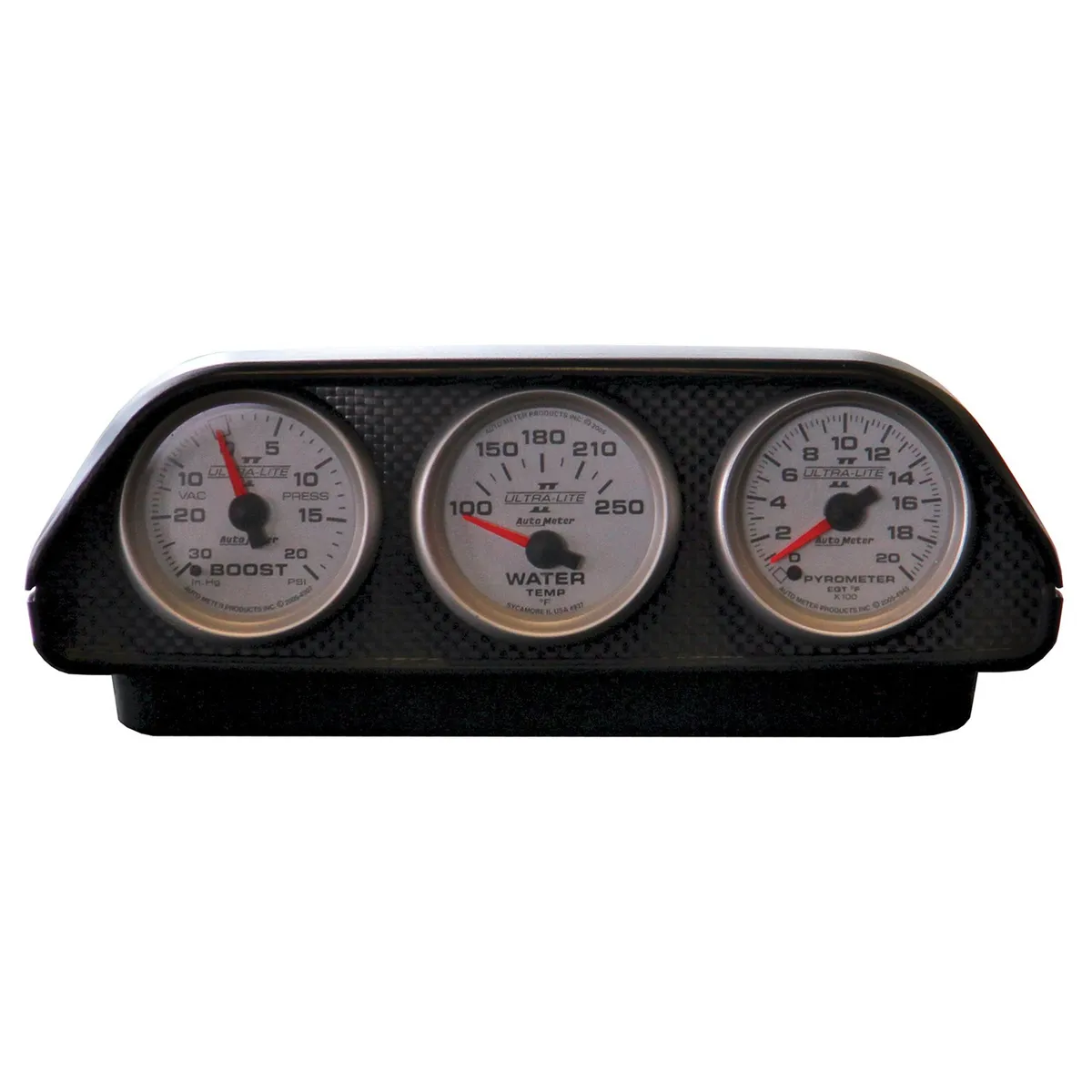 Autometer 5288 Gauge Mount, Universal Dash Top, Triple, 2 1/16, Black product image