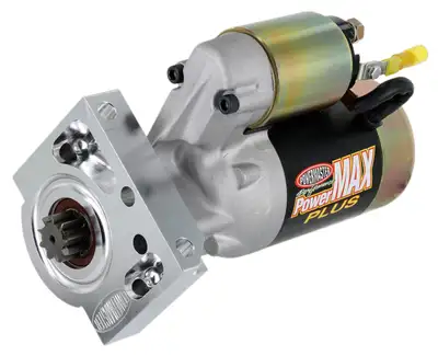 Power Master PowerMax Plus Starter; 166 Tooth Flywheel; 16:1 Compression Ratio; 3.7:1 Gear Reduction; Billet Black/Natural Finish;