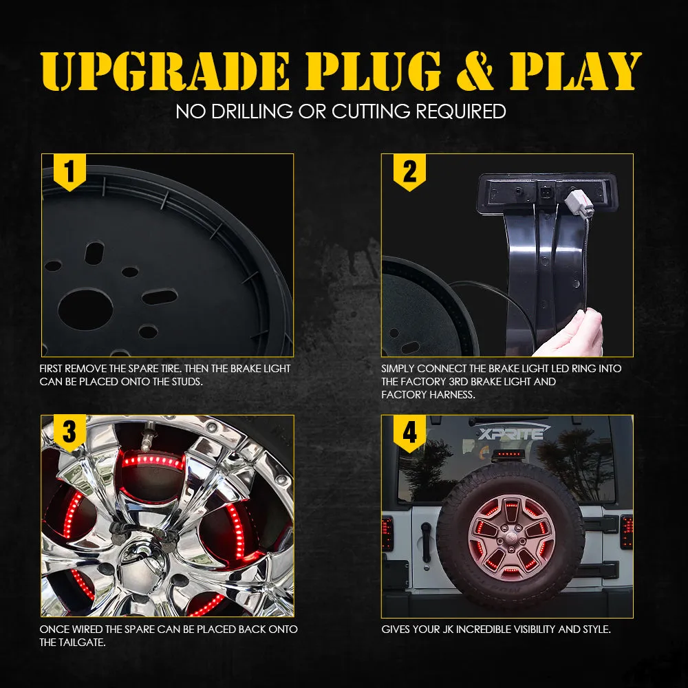 Jeep Wrangler JK/JL 14" Spare Tire Brake Light | Typhoon Series product image