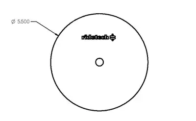 Ridetech Ridetech 90000070 Air spring patten plate, centered, 1/8 thick x 5.5 O.D. Powder coated black.