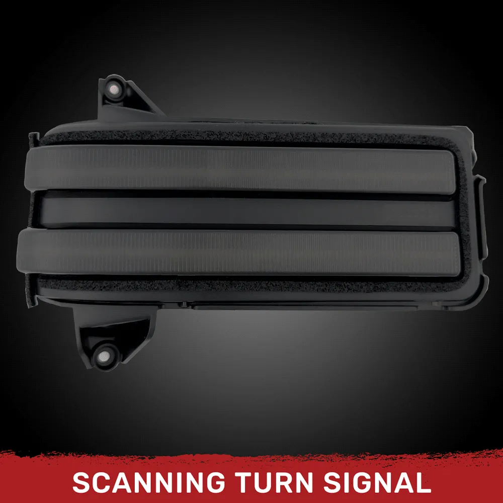 Chevy/GMC 20-25 Silverado & Sierra Side Mirror LED Lenses White or Amber DRL & Scanning Amber Turn Signals - Smoked Lens product image